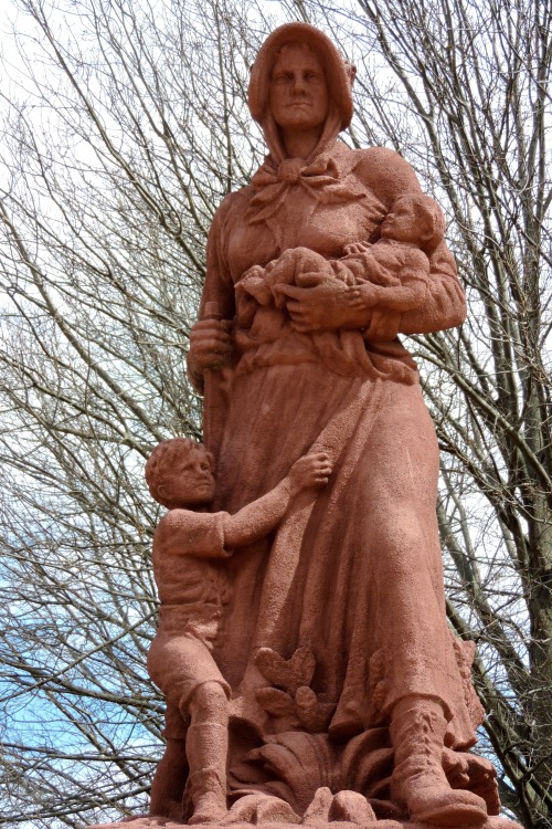 Pioneer Mother Statue, Marking the End of the Old National Road, Vandalia, Illinois, 2014.A series o