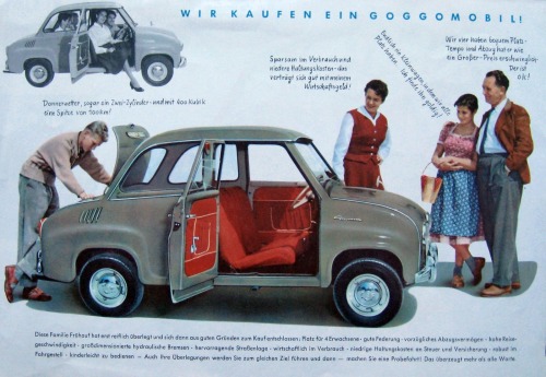 Hans Glas GmbH, Goggomobil (1955-1966), made in Bavaria.Some of the claims made in the second advert