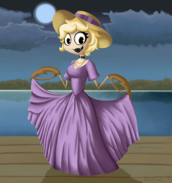 avastindy: A painting I did of Cordie as a Southern Belle.  Check out Cliffside on Youtube! 