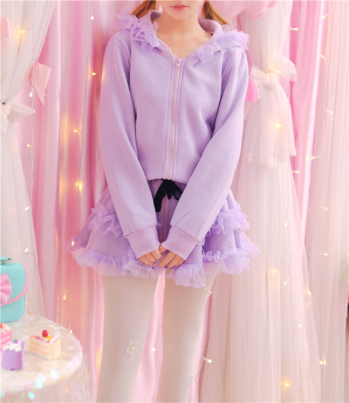 magicmoonstore: ★ Cute Laced Fake Skirt Hoodie ★ Visit: magicmoon.storenvy.com 