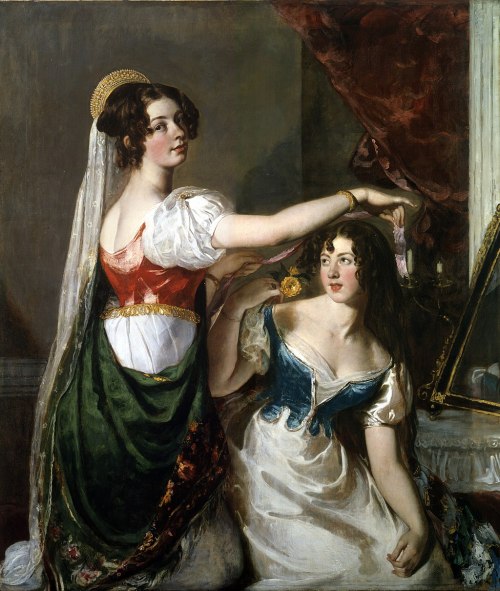 William Etty. Preparing for a Fancy Dress Ball. Oil on canvas. 1835. York Art Gallery.