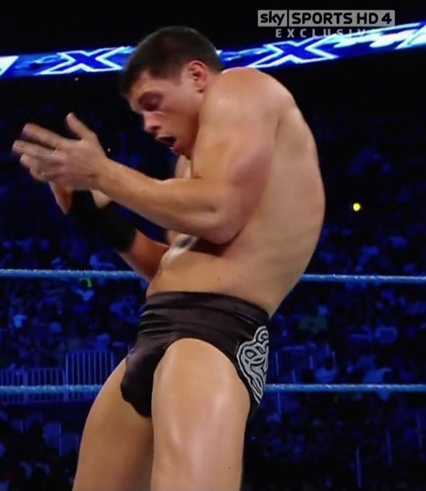 sexywrestlersspot:  Even Cody seems amazed at the size of his tool! Follow for more