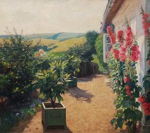 In the Garden in Dalsgaard - Engel , Otto Heinrich  ca.1910 German 1866-1949Oil on canvas, 90,5 x 10