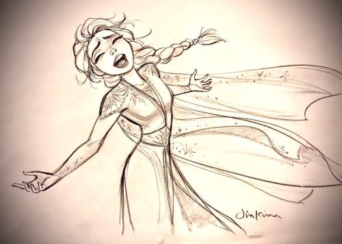cosmoanimato:Elsa drawing for WIA event yesterday at WDAS.(at Walt Disney Animation Studios)https://