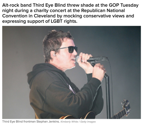 slipstreamborne:  buzzfeednews:  This was perhaps not the concert Republican fans were expecting  Words cannot adequately express HOW FUCKING MUCH I love Third Eye Blind. 