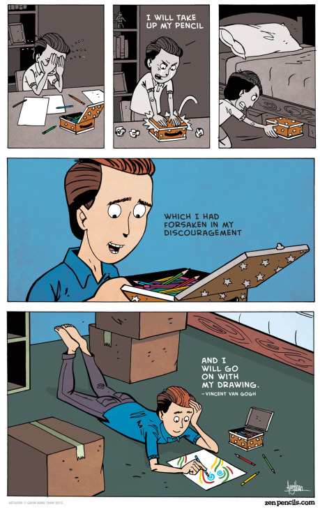 wodneswynn:rzeit:evilsoutherngentleman:cosmic-cunnilingus:zenpencils:Vincent Van Gogh - ‘In spite of