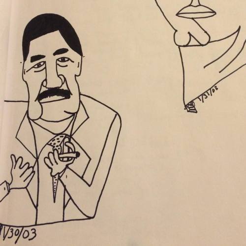 here&rsquo;s a drawing I did of Saddam Hussein in 2003