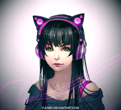 maid-en-china:Hey guys! As you might remember, many years ago I designed some cat eared headphones. 