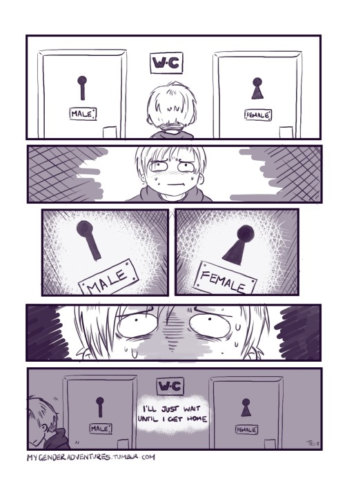 jammyscribbler: lgbtwebcomics:  My Gender Adventures A diary webcomic series based on the author’s personal experiences with gender identity and some of the bizarre things people have said to them. Created by Jams, a non-binary illustrator from the