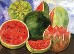 milkymanoush:  &ldquo;Viva la vida&rdquo; Frida Kahlo 