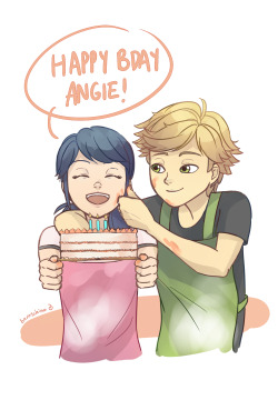 baraschino:  HAPPY BIRTHDAY @angiensca!!!!!!! YOURE AN AMAZING ARTIST, A GREAT FRIEND, AND A BEAUTIFUL PERSON OVERALL!!!! HOPE YOUR DAY WAS THE BESTEST!!!IM SCREAMING im so mad i missed our time zone by like 2 minutes its not even your birthday anymore