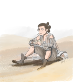 girl-uncubed: Winding down after work with a practice sketch and wishing I had some green bread.  Based on That One Still from TFA.