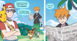 finalsmashcomic:  Red’s Legacy Poor Blue. He’ll never live it down. Hope everybody’s enjoying Pokémon Sun and Moon so far! Full image version 