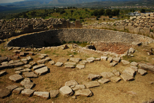 ancientart: Grave Circle A in Mycenae is a 16th century BC royal cemetery situated to the south of t