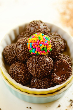 plasmatics-life:  Brigadeiros — Brazil’s famous chocolate fudge balls | (by Denise Browning)