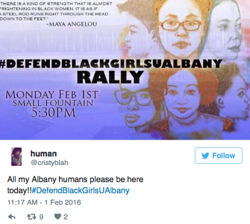 micdotcom:  Alleged racist incident shakes University of AlbanyIt was well after 10 p.m. on Friday when Asha Burwell — a senior at the State University of New York at Albany — sent out a tweet that would rattle her campus in upstate New York and showcase