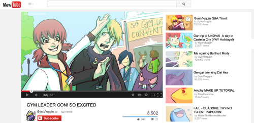 shammydoesstuff:  If Pokemon Gym Leaders met YouTube. Why? Because I can.