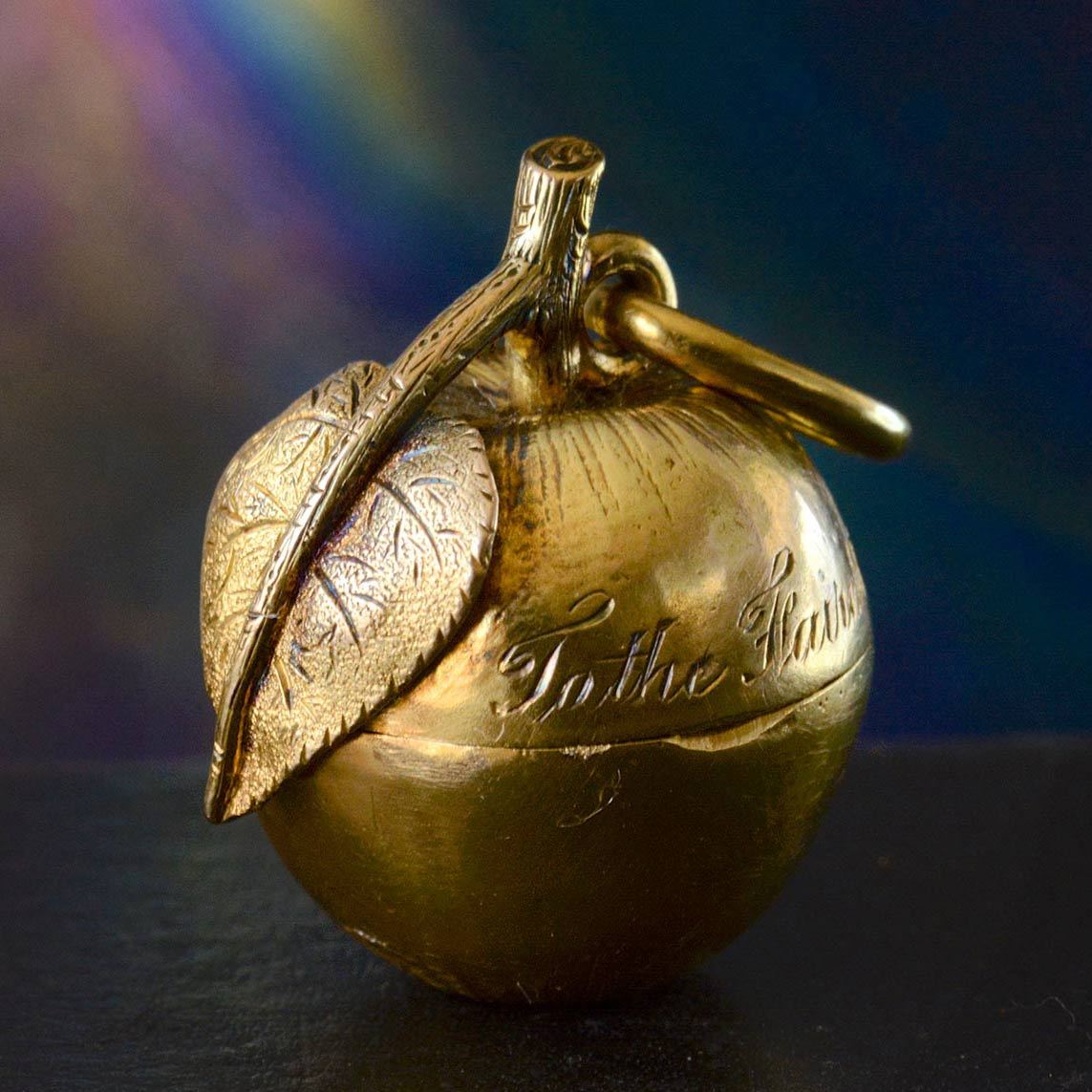 Erie Basin Blog A 19th Century Golden Apple Locket With The