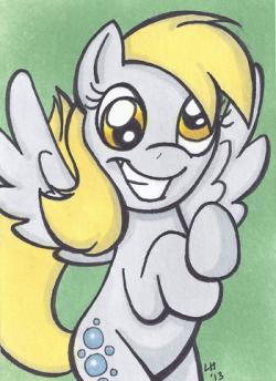 paperderp:  ACEO Sample - Derpy Hooves by