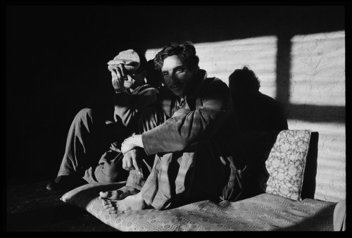 1978. Soviet-Afghan War.1. Mujahedeen rebels. On the right: Ahmad Shah Massoud. Pakistan. Peshawar.2