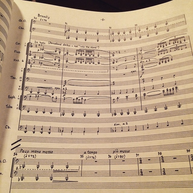 Spending my Thursday night studying scores. Anyone recognize this gem? #music #nerdalert