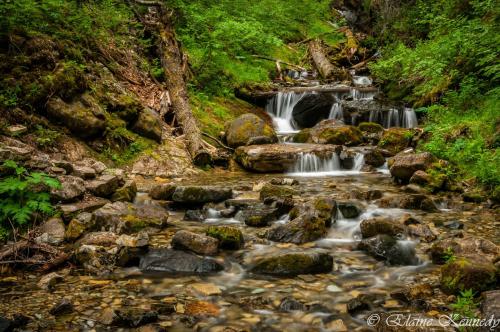 earthporn-org: A quiet little waterfall at Waterton Lakes National Park, Alberta.