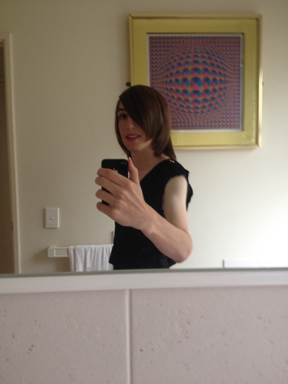 toyingwithcorsets:  Tried makeup on again; I’ve never felt so content with myself!