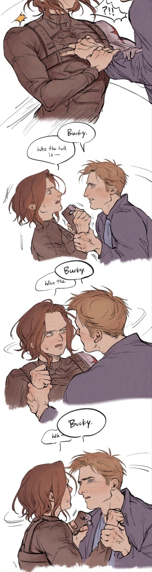 I Received A Comment Saying That The Function Of That Strap Over Bucky's Chest Is To Drag Him Over For