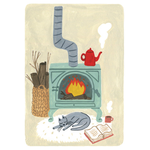 clairebedue: Fireplace A print of this illustration? On my new Etsy shop: etsy.com/fr/shop/ateliernu