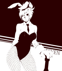 league-of-legends-sexy-girls:  doodle(bunny Riven) by Kair030 