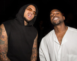 kimkanyekimye:  Kanye and Chris at Teyana Taylor’s VII listening event 10/20/14