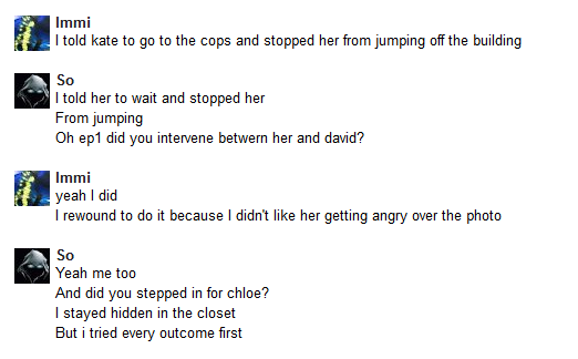 The title of this post is pretty inaccurate. There are maybe five sentences of interaction