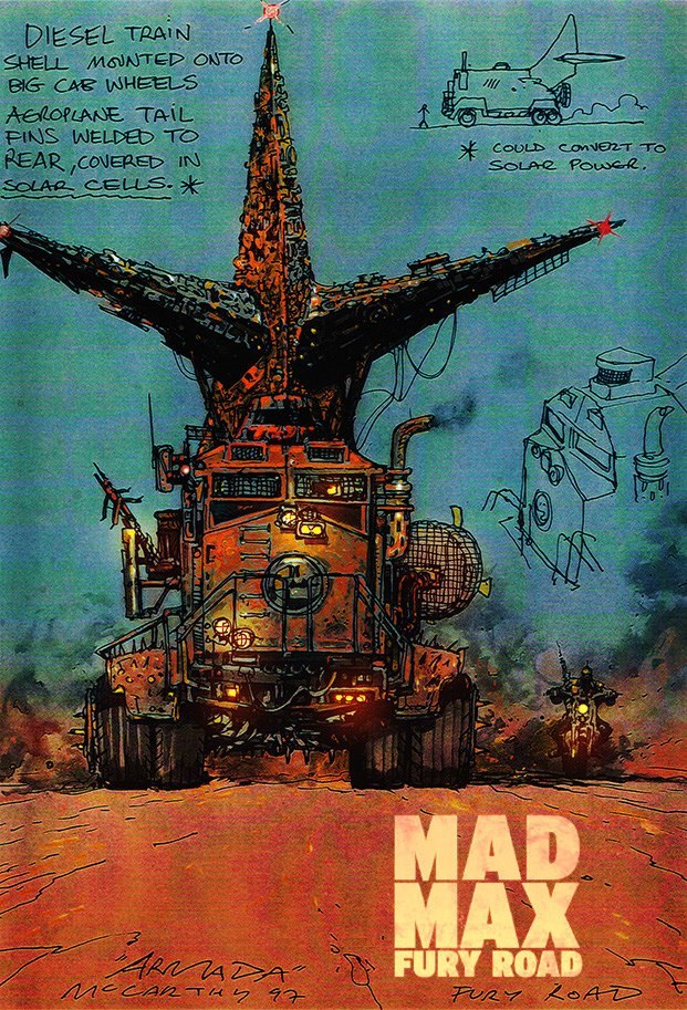 fanta-z:  Mad Max: Fury Road concept art by Brendan McCarthy