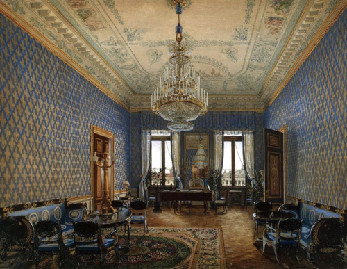 Konstantin Ukhtomsky - The living room of the Grand Duchess Maria Nikolaevna, the Winter Palace (c. 