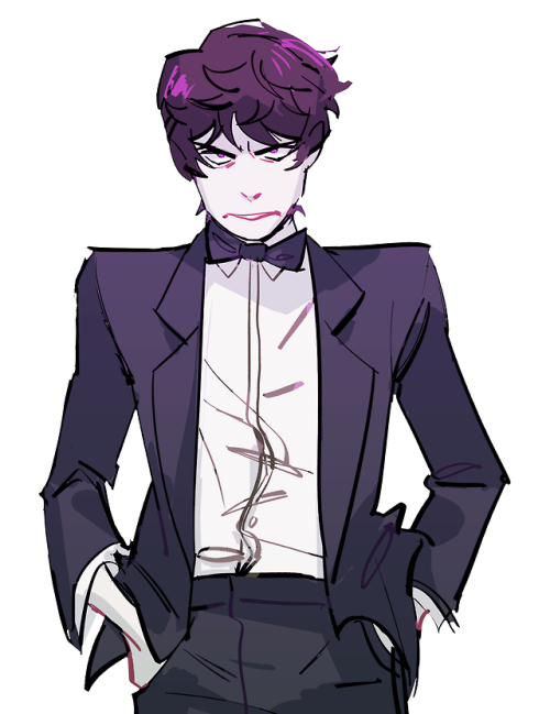 wanted to draw kaiki in a bowtie