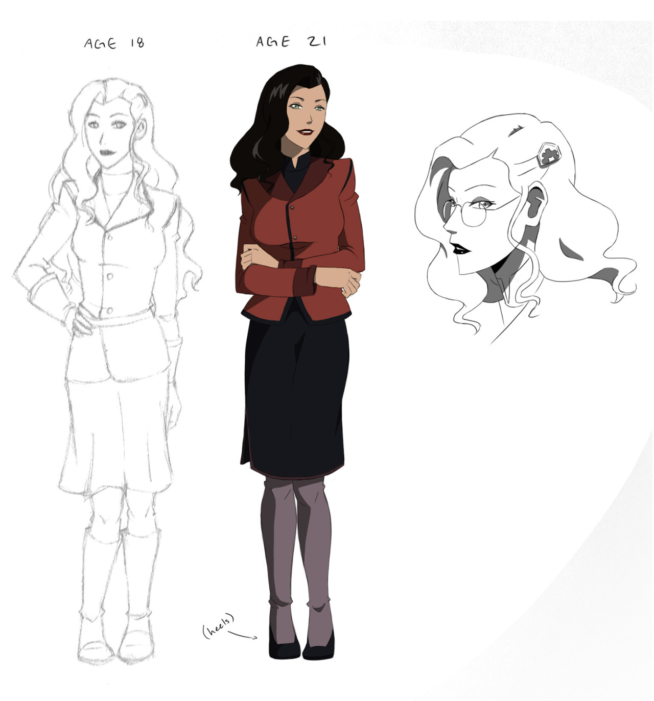 sherbies:  rushed to sketch out timeskip!asami to go with korra before the new episode