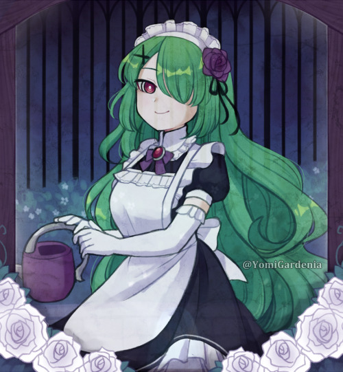 illydna:A ghost maid Yomi I drew for maid day! 