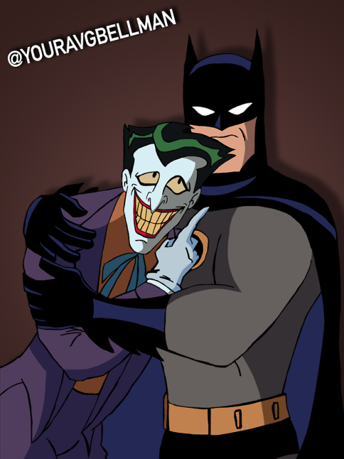 Batman & The Joker (based on a BTS photo of Kevin Conroy & Mark Hamill) by Justin Bellman