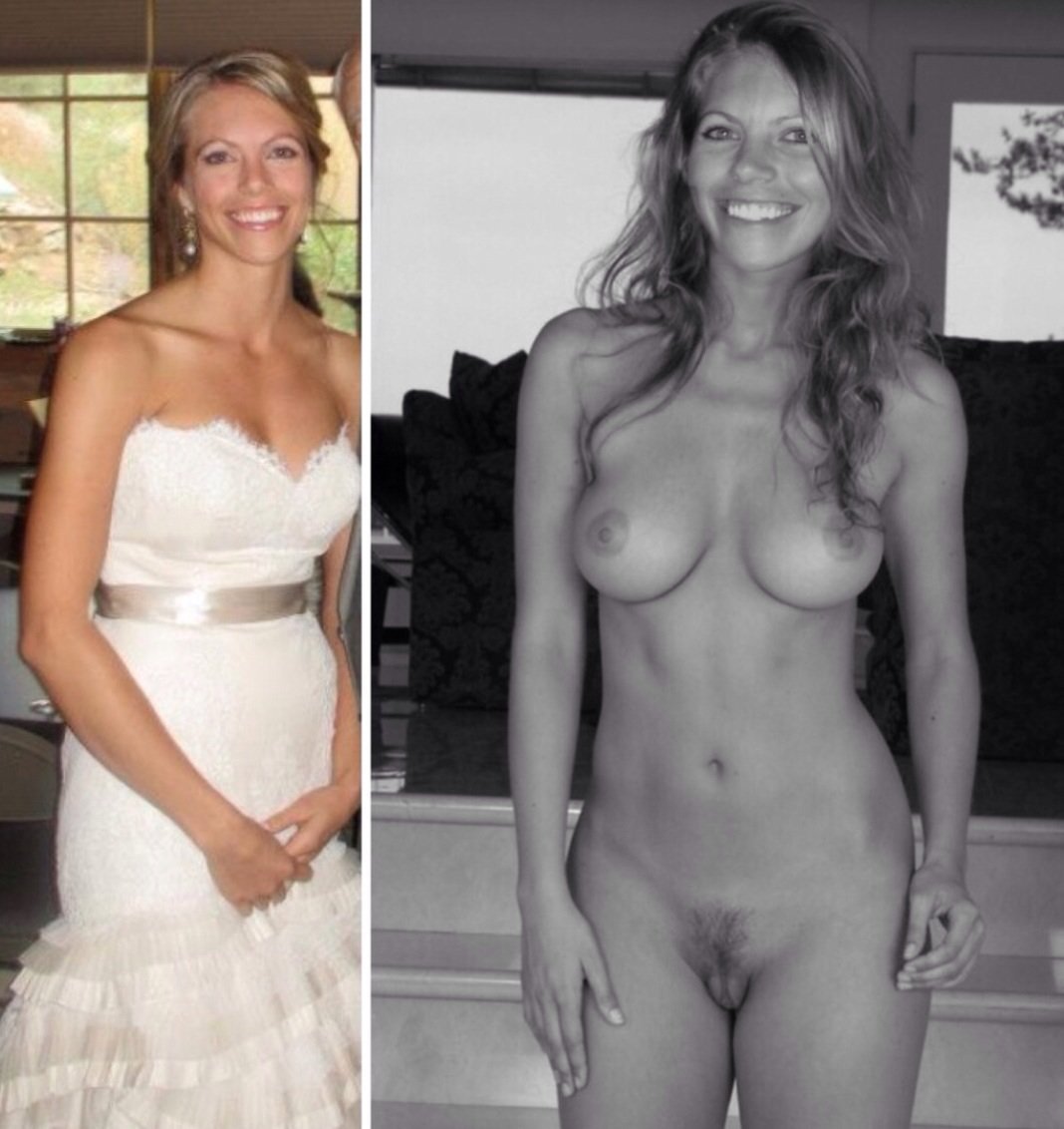 Mother and daughters dressed undressed wedding