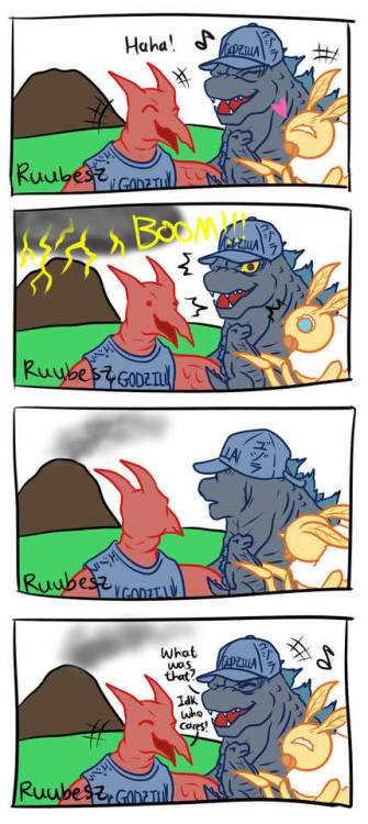 ruubesz-draws: I want Godzilla merch too… Inspired by this