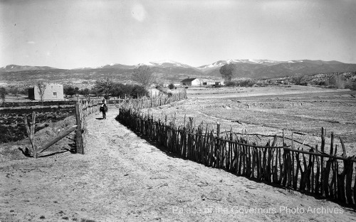 pogphotoarchives:  View of Pojoaque, New Mexico Photographer: T. Harmon ParkhurstDate: circa 1935?Negative Number 040962 