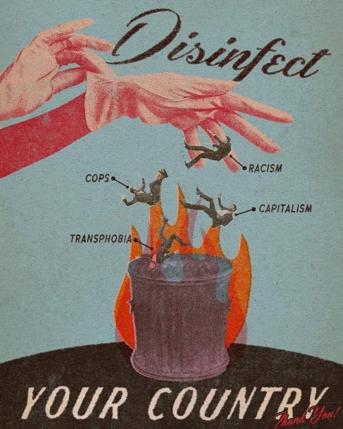 fuckyeahanarchistposters: ‘Disinfect Your Country’Beautiful artwork by @corinne.dod