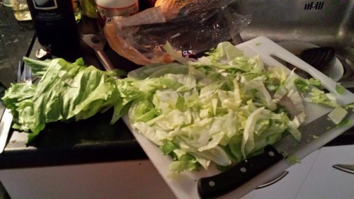 WHY DID WE GET SO MUCH LETTUCE I CAN’T EAT ALL THIS FUCKING LETTUCE