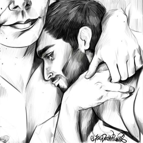 A selfie in bed.. #sterek #sterekfanart #teenwolffanart #derekhale #stilesstilinski #teenwolf #selfi