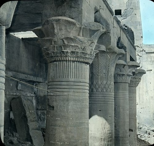 Photo by William Henry Goodyear (1846-1923) of the temple at Philae in Egypt. The temple complex, cr