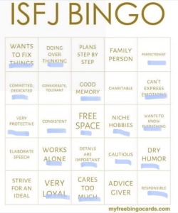 INFP Bubble — lsfp: Introvert Mbti Bingo *not mine