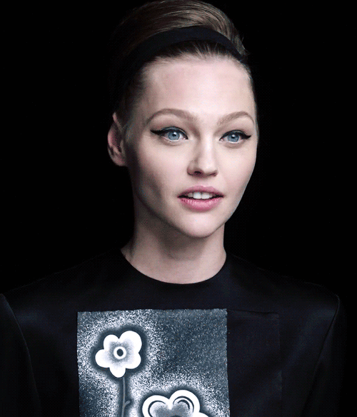 voguelovesme:   Sasha Pivovarova for Prada Spring/Summer 2013  .