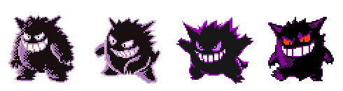 Gengar Official Sprites 1996 2014 X