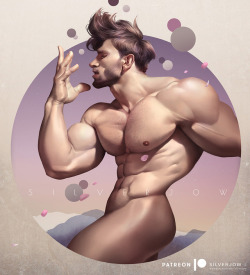 silverjow:    New painting featuring amazing dancer/aerialist/fitness model:Acrodave - Davide Zongolihttps://www.patreon.com/silverjow  