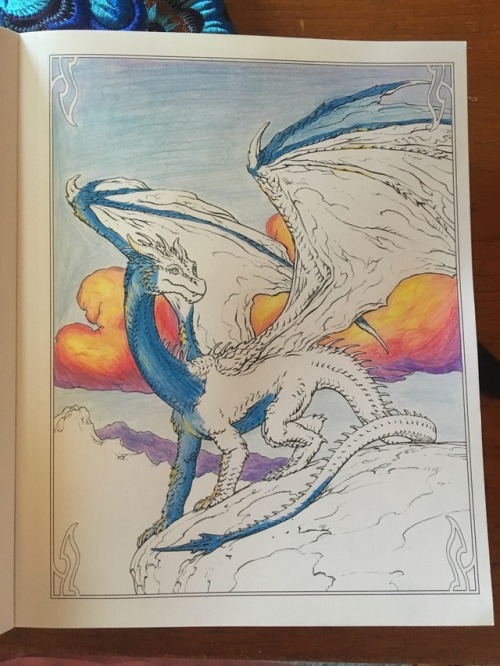 finally got around to starting my eragon colouring book today